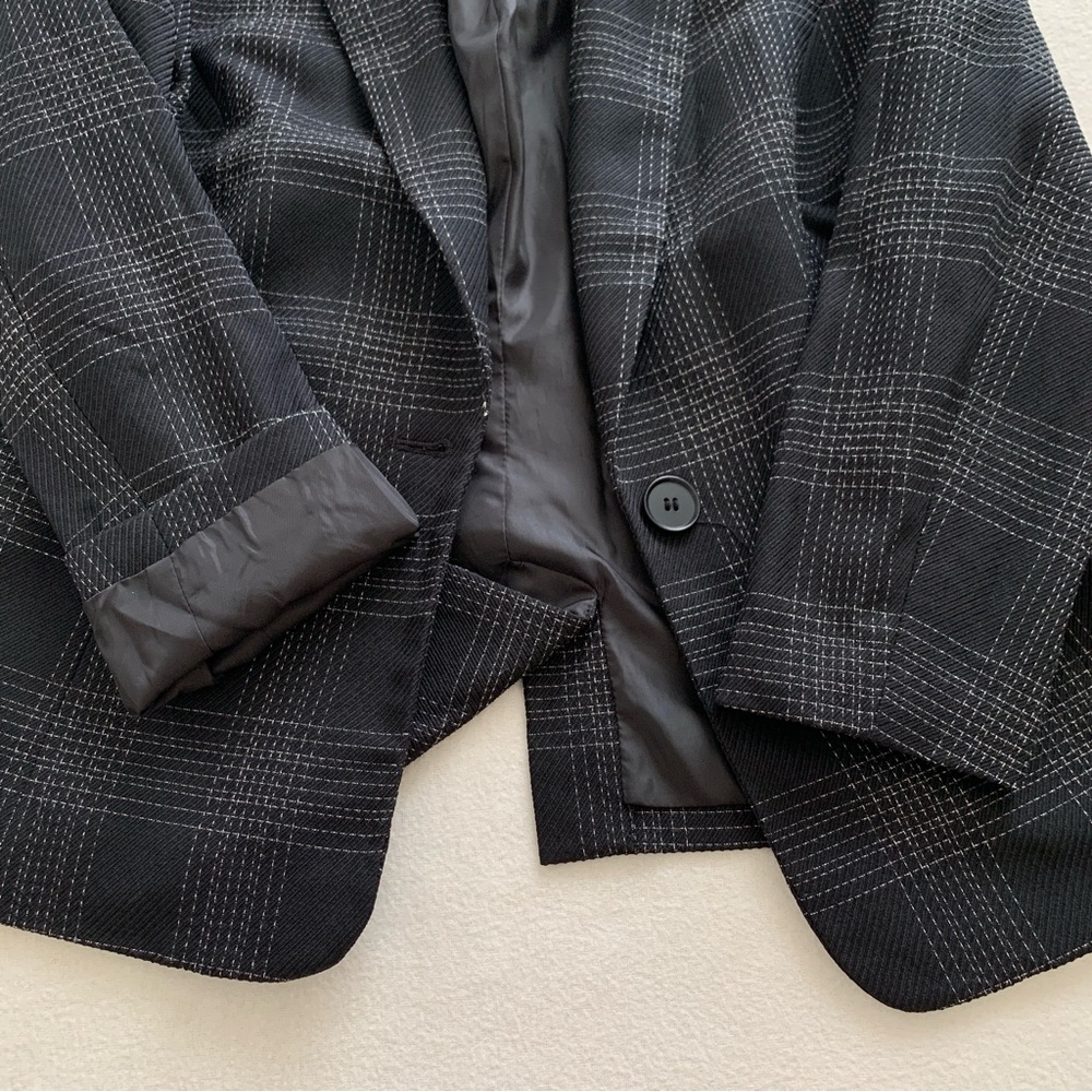 Black Label by Evan-Picone Blazer Jacket Women's Long Sleeve Button Black Size 8 - Picture 9 of 16